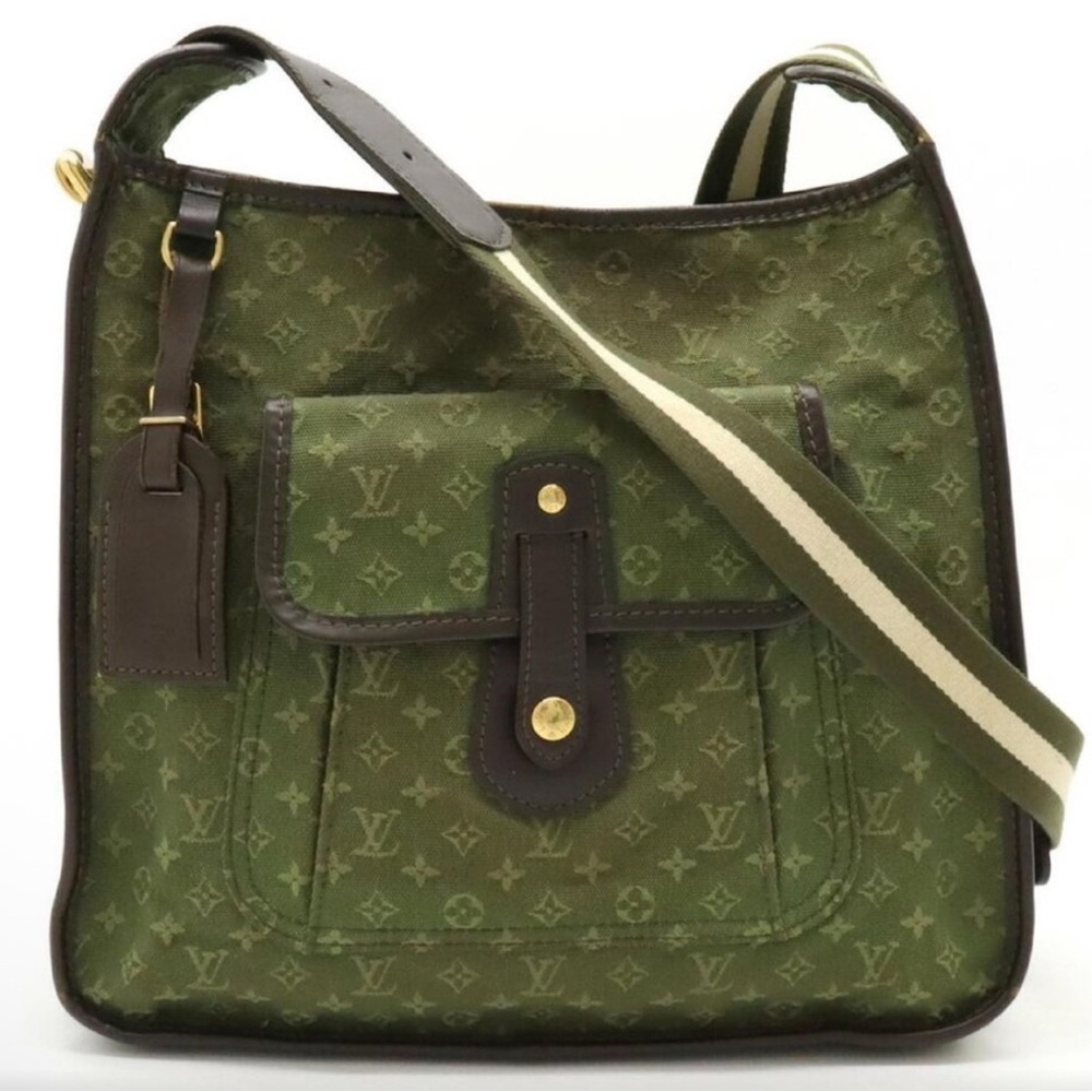 100% Authentic Louis Vuitton Green Mini Lin Kate Crossbody Purse